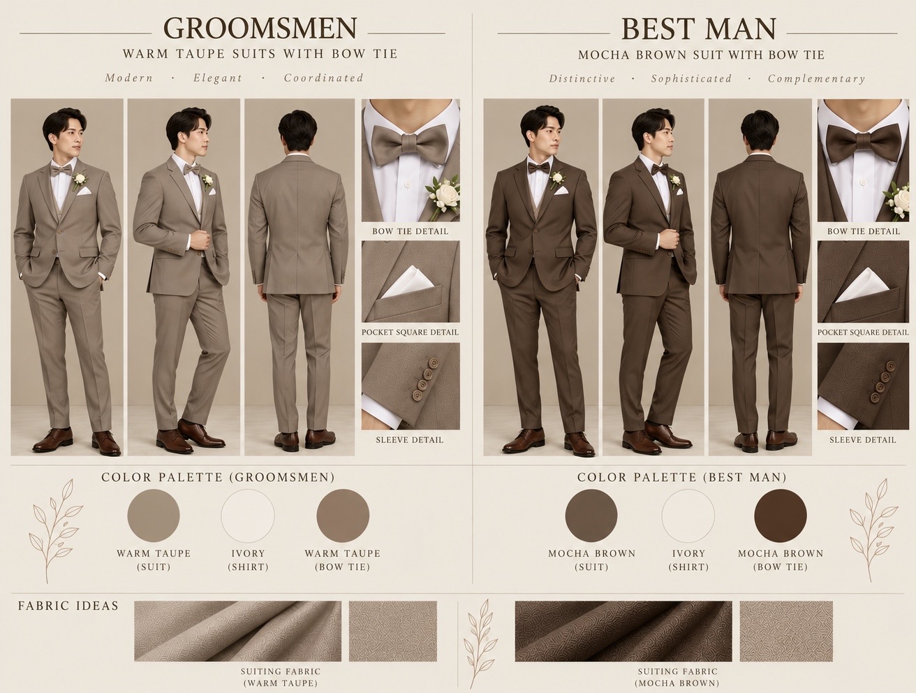 Bridal party wedding attire